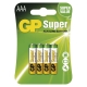 GP alkaline battery SUPER AAA/LR03/24A; BL4