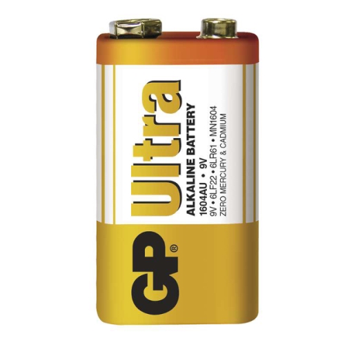 GP alkaline battery ULTRA 9V/6LF22/1604AU ;1-shrink