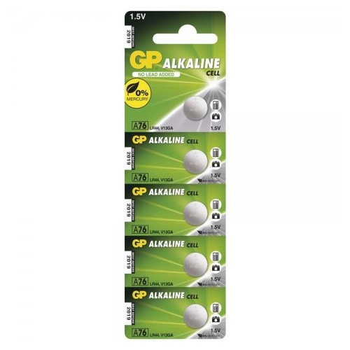 GP alkaline-button battery. LR44/A76