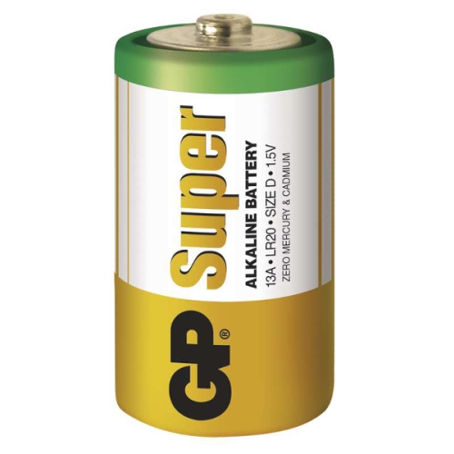 GP battery alkaline SUPER D/LR20/13A; 2-shrink