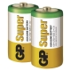 GP battery alkaline SUPER D/LR20/13A; 2-shrink