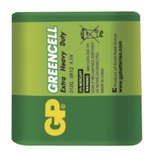 GP battery zinc chloride. GREENCELL 4.5V/3R12/312G; 1-shrink