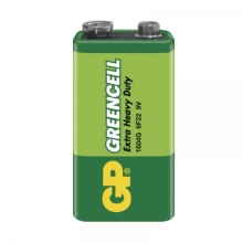 GP battery zinc chloride. GREENCELL 9V/6F22/1604G ;1-shrink