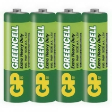 GP battery zinc chloride. GREENCELL AA/R6/15G; 4-shrink