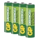 GP battery zinc chloride. GREENCELL AA/R6/15G; 4-shrink