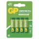 GP battery zinc chloride. GREENCELL AA/R6/15G ;BL4