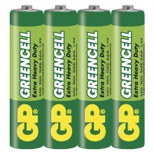 GP battery zinc chloride. GREENCELL AAA/R03/24G ;4-shrink