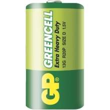 GP battery zinc chloride. GREENCELL D/R20/13G ;2-shrink