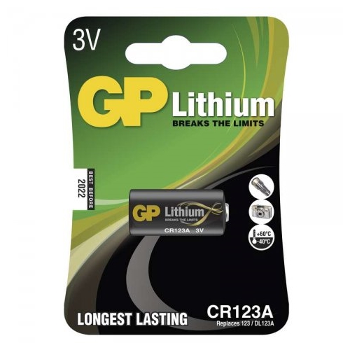 GP lithium battery 3V/1400mAh CR123A