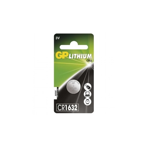 GP lithium-button battery. 3V/140mAh CR1632 blister-1pc