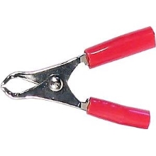 HADEX alligator clip 10A red l=50mm