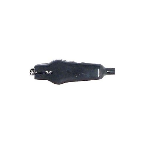 HADEX alligator clip 20A black l=65mm+insulation