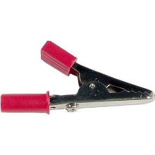 HADEX alligator clip.for.banana.insulated.red.l=55mm