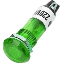 HADEX Indicator light 230V with green glow plug for 10mm hole