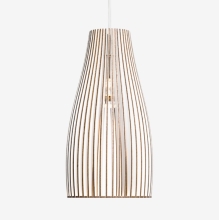 IUMI pendant lights. Ena L 1xE27; natural birch white cable