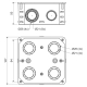 KO 100 - Junction box, configuration KA, gray color, package - 74 pcs