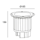 LEDS.C4 ground light LED Gea 17.6W/1630lm/830; CA diameter 185mm