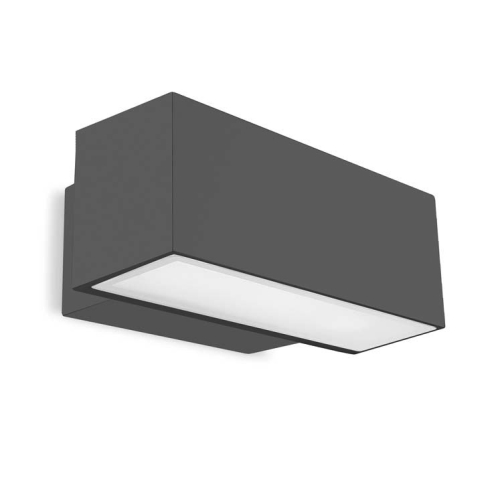 LEDS.C4 LED wall light Afrodita 21.5W 2144lm/830/88° IP66; 300mm gray