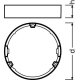 LEDVANCE acc. frame.for.surface.mounting for.downl. SLIM 155; white