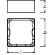 LEDVANCE acc. frame.for.surface.mounting for.downl. SLIM.SQ 105; white