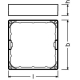 LEDVANCE acc. frame.for.surface.mounting for.downl. SLIM.SQ 155; white