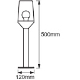 LEDVANCE column light. EnduraC Calice 1xE27 IP44 50cm stainless steel