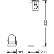 LEDVANCE column light. EnduraC Cascade 1xE27 IP44 80cm amber/dark grey