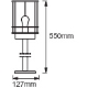 LEDVANCE column light. EnduraC Post 1xE27 IP44 55cm stainless steel