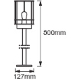 LEDVANCE column light. EnduraC Post 1xE27 IP44 80cm stainless steel