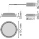 LEDVANCE downlight LED ALU 14W 1190lm/830 IP44 50Y; diameter 160mm white