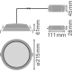 LEDVANCE downlight LED ALU 25W 2250lm/830 IP44 50Y; dia.215mm white