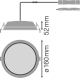 LEDVANCE downlight LED ALU.DALI 14W 1330lm/865 IP44 50Y; diameter 160mm white