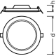 LEDVANCE downlight LED SLIM 12W 1020lm/8650 IP20 30Y; diameter 169mm white