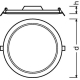 LEDVANCE downlight LED SLIM 18W 1530lm/830 IP20 30Y; dia.225mm white