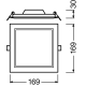 LEDVANCE downlight LED SLIM.SQ 12W 1020lm/8650 IP20 30Y; dia.169x169mm white