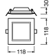 LEDVANCE downlight LED SLIM.SQ 6W 420lm/830 IP20 30Y; 118x118mm white