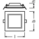 LEDVANCE downlight LED SLIM.SQ 6W 420lm/830 IP20 30Y; 118x118mm white