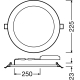 LEDVANCE downlight LED SLIM VALUE 22W 1850lm/830 IP20 30Y; diameter 225mm white