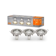 LEDVANCE downlight LED SP.SET. 2.6W 230lm/827 IP20 25Y; nickel set-3pcs