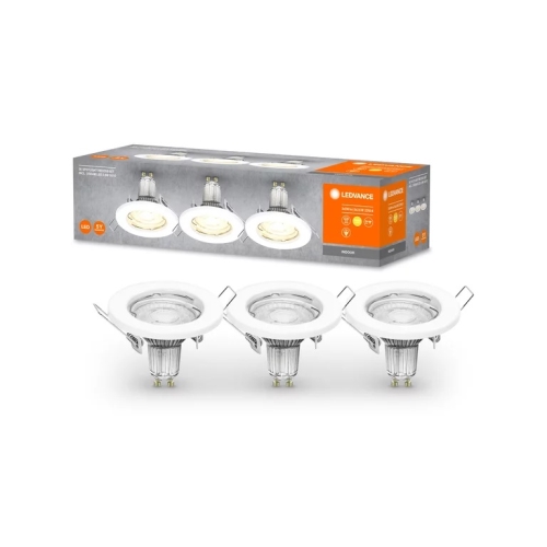 LEDVANCE downlight LED SP.SET. 2.6W 230lm/827 IP20 25Y; white set-3pcs