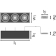 LEDVANCE downlight LED SPOT MULTI 90W 8100lm/840/38° IP20 50Y ;487x173mm b