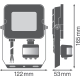 LEDVANCE flood light LED FL.COMP.VAL 20W 1800lm/830/100° IP65 50Y; black