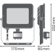 LEDVANCE flood light LED FL.COMP.VAL 50W 5000lm/840/100° IP65 50Y; black