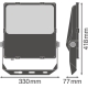 LEDVANCE flood light LED FL.PFM 100W 11800lm/830/45x140° IP66 100Y; DALI black