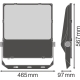 LEDVANCE flood light LED FL.PFM 290W 38300lm/830/60° IP66 100Y; DALI black