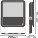 LEDVANCE floodlight LED FLOODLIGHT.PFM 125W 15000lm/840 IP65 70Y; black sou.sen