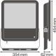 LEDVANCE floodlight LED FLOODLIGHT.PFM 200W 25000lm/840 IP65 70Y; black sou.sen