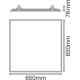 LEDVANCE frame for built-in mounting for PANEL 62x62 cm;