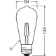 LEDVANCE LED bulb 1906 ST64 2.5W/22W E27 2400K 220lm NonDim 15Y gold