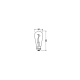 LEDVANCE LED bulb 1906 ST64 3.4W/10W E27 1800K 100lm NonDim 15Y smoke